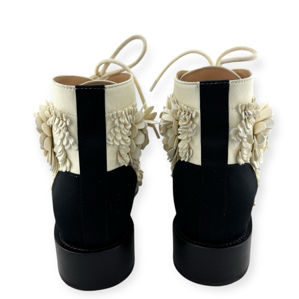 Chanel CC Camellia Flower Combat Boots - Picture 4 of 5